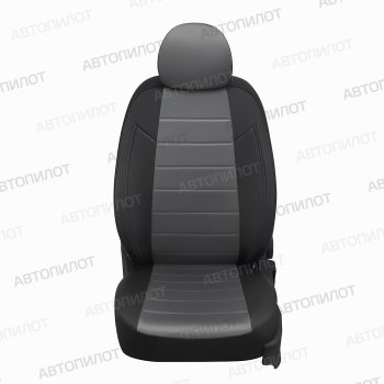 13 449 р. Чехлы сидений (экокожа/алькантара, Comfort-40/60, Г-подг.) Автопилот  Fiat Albea  170 (2002-2012) (черный/серый)  с доставкой в г. Калуга. Увеличить фотографию 4