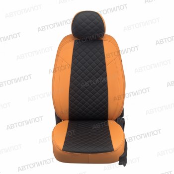 13 999 р. Чехлы сидений (экокожа) Автопилот Ромб  Fiat Bravo  198 (2007-2015) (оранж/черный)  с доставкой в г. Калуга. Увеличить фотографию 3