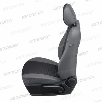 13 449 р. Чехлы сидений (экокожа) Автопилот  Ford EcoSport (2017-2024) (серый/черный)  с доставкой в г. Калуга. Увеличить фотографию 2