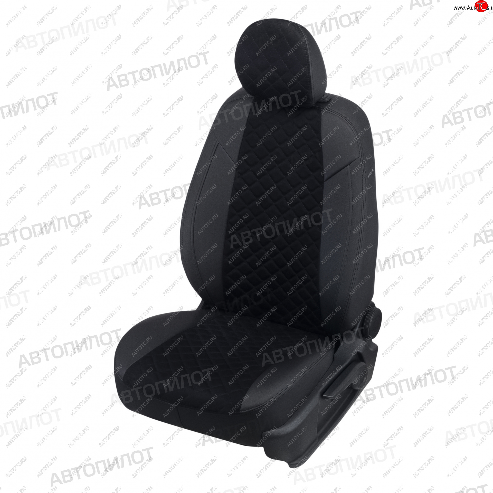 13 999 р. Чехлы сидений (Comfort, экокожа/алькантара) Автопилот Ромб  Ford Focus  2 (2004-2011) (черный)  с доставкой в г. Калуга