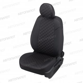 7 799 р. Чехлы сидений (Comfort, экокожа) Автопилот Ромб  Ford Focus  2 (2004-2011) (черный/красная строчка)  с доставкой в г. Калуга. Увеличить фотографию 1