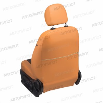 13 999 р. Чехлы сидений (экокожа) Автопилот Ромб  Geely Emgrand X7 (2019-2024) (оранж/черный)  с доставкой в г. Калуга. Увеличить фотографию 3