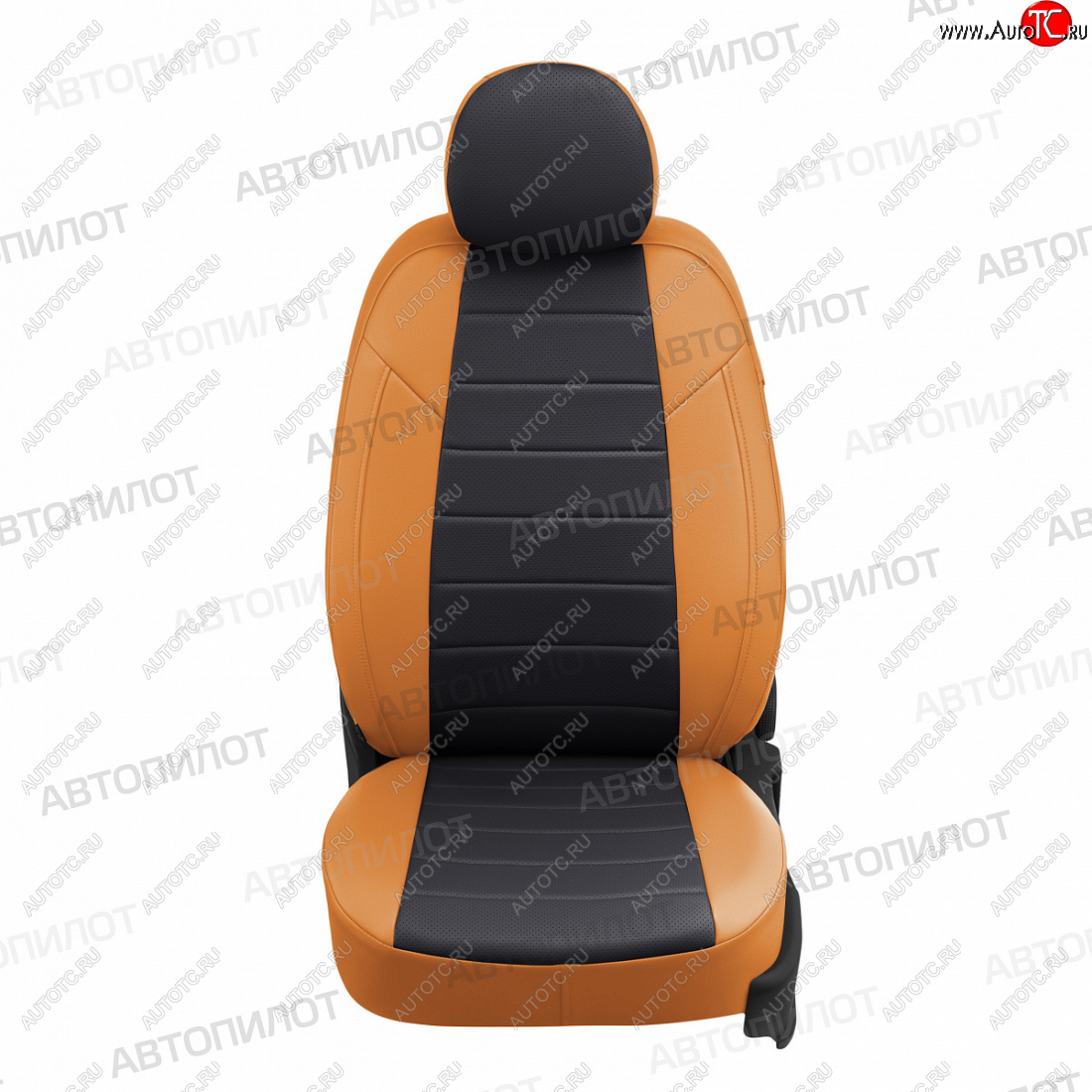 13 449 р. Чехлы сидений (экокожа) Автопилот  Honda Accord  10 седан CV (2019-2024) (оранж/черный)  с доставкой в г. Калуга