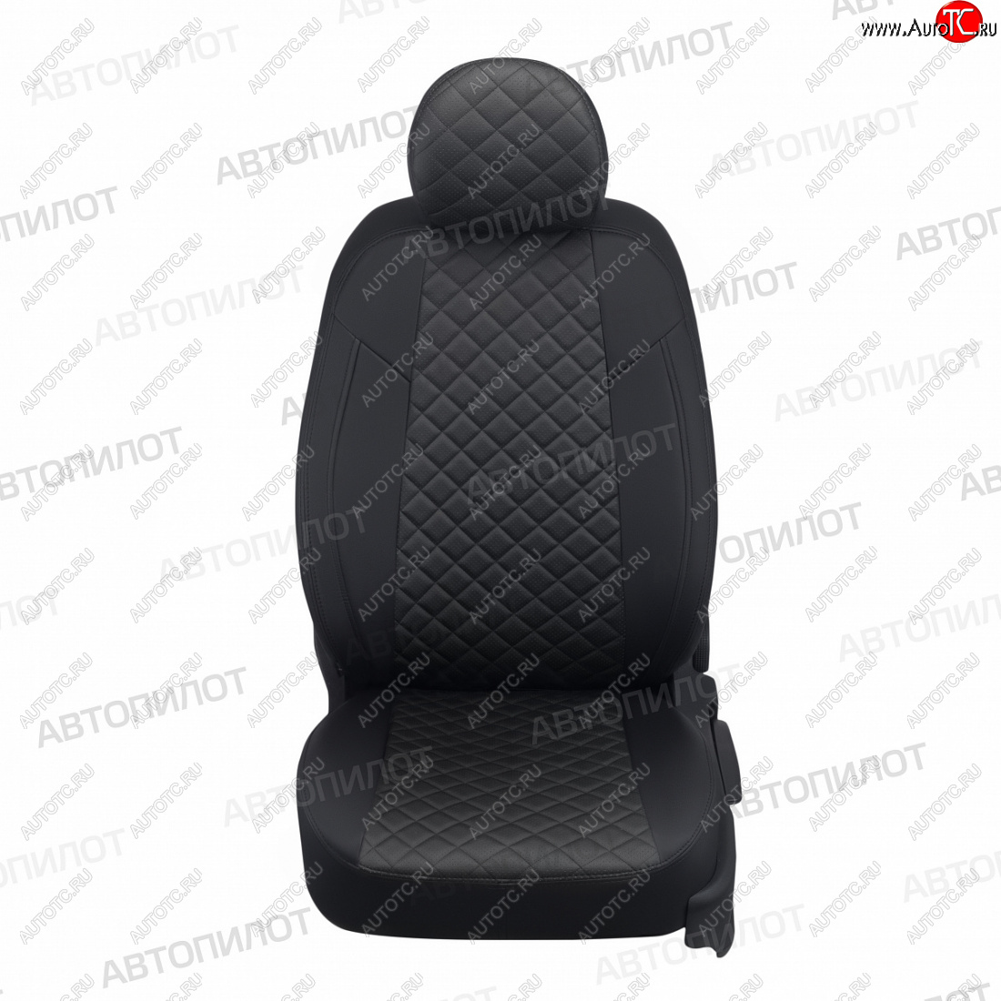 7 799 р. Чехлы сидений (экокожа) Автопилот Ромб  Honda Accord  10 седан CV (2019-2024) (черный)  с доставкой в г. Калуга