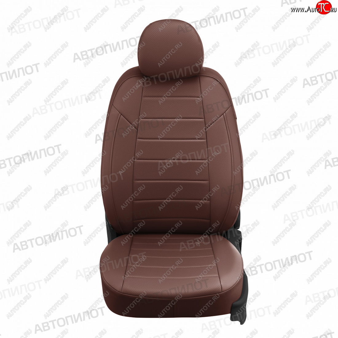 7 249 р. Чехлы сидений (экокожа) Автопилот  Honda Civic  8 (2005-2011) (темно-коричневый)  с доставкой в г. Калуга
