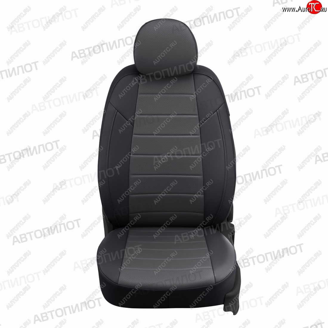 7 499 р. Чехлы сидений (экокожа) Автопилот  Honda CR-V  RM1,RM3,RM4 (2012-2018) (черный/темно-серый)  с доставкой в г. Калуга