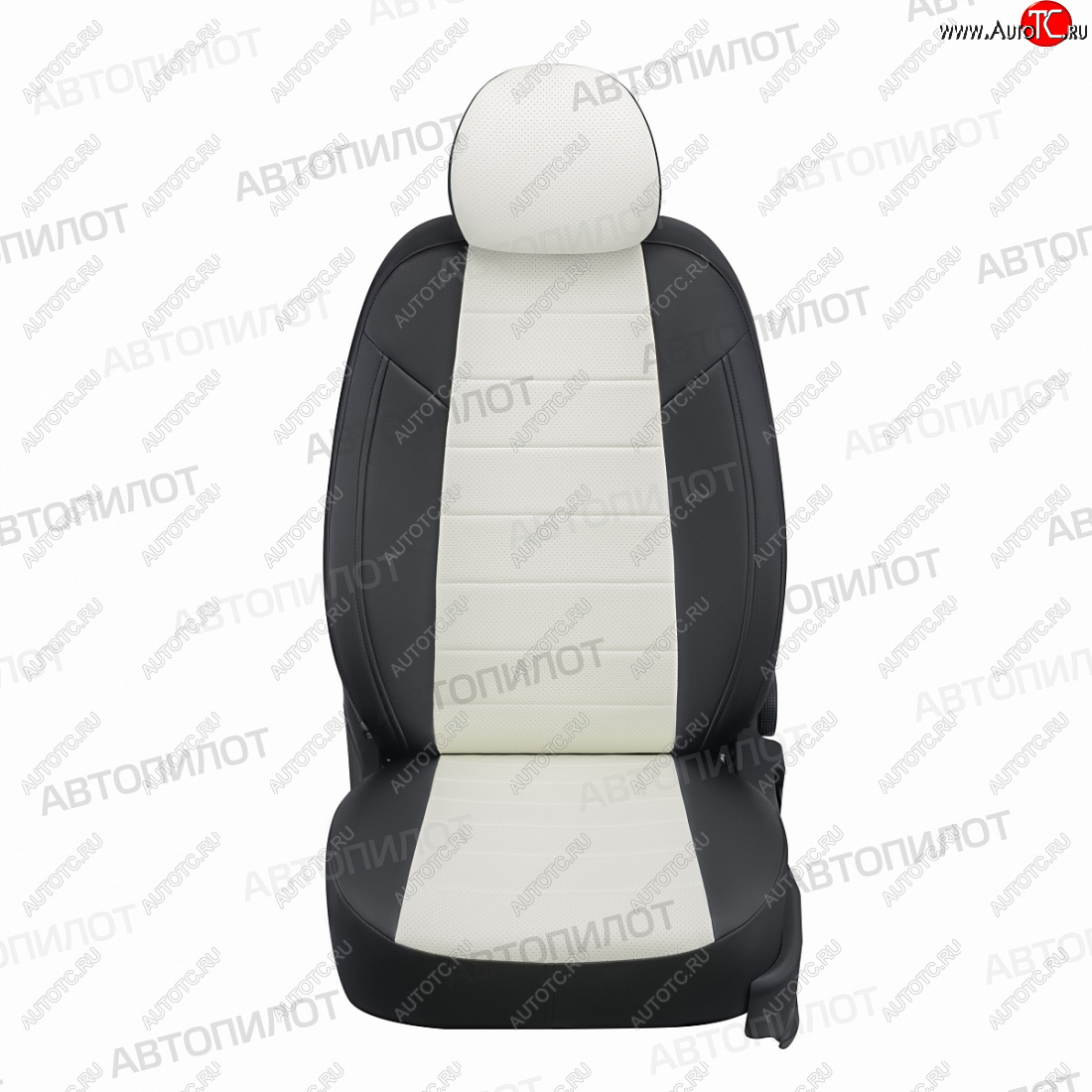 13 449 р. Чехлы сидений (экокожа) Автопилот  Honda CR-V  RM1,RM3,RM4 (2012-2018) (черный/белый)  с доставкой в г. Калуга