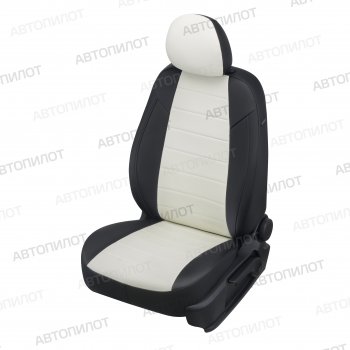 13 449 р. Чехлы сидений (экокожа) Автопилот  Honda CR-V  RM1,RM3,RM4 (2012-2018) (черный/белый)  с доставкой в г. Калуга. Увеличить фотографию 5