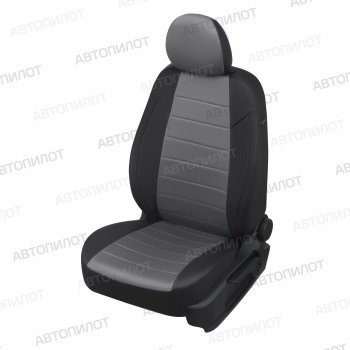 14 249 р. Чехлы сидений (экокожа/алькантара) Автопилот  Honda CR-V  RM1,RM3,RM4 (2012-2018) дорестайлинг, рестайлинг (черный/серый)  с доставкой в г. Калуга. Увеличить фотографию 5