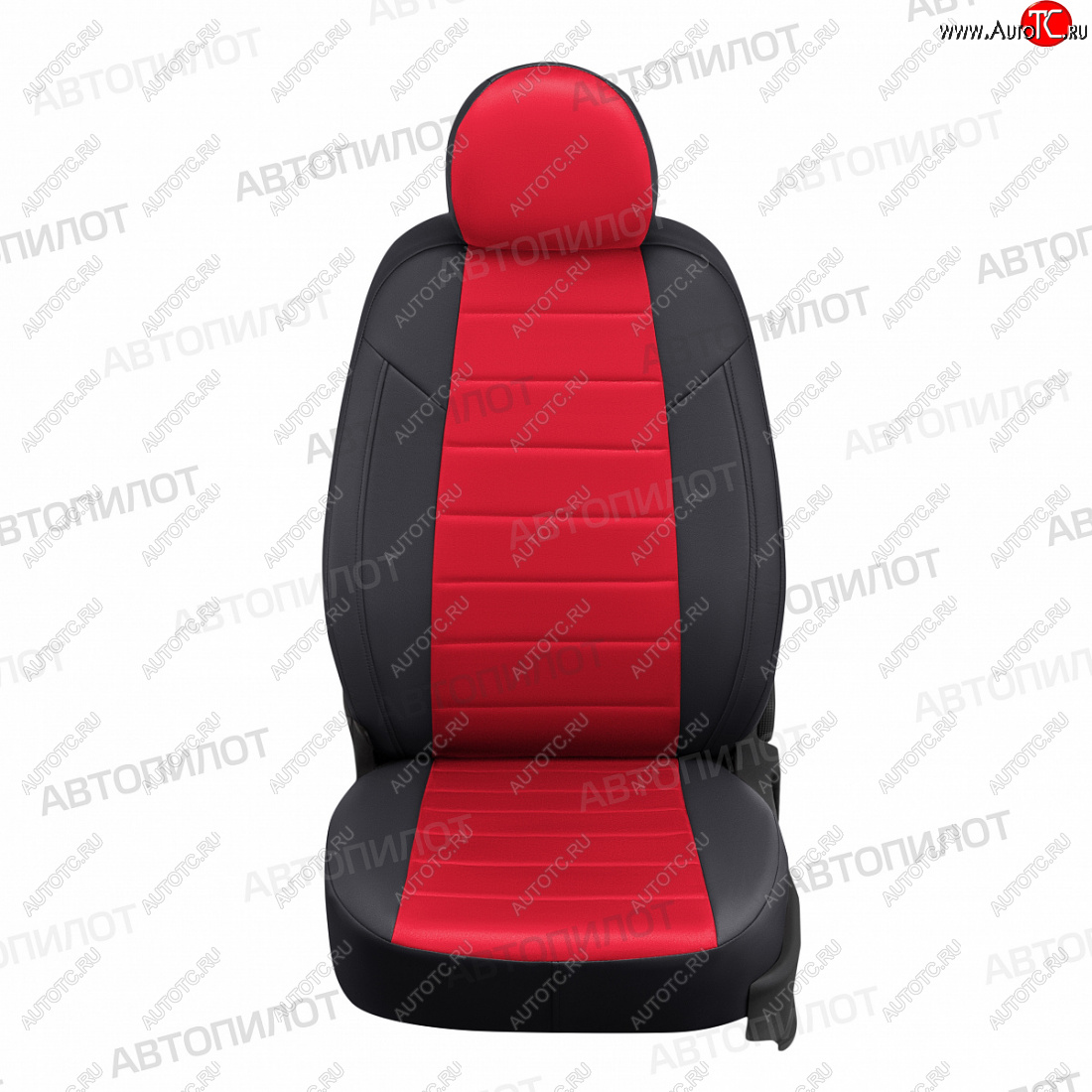 13 449 р. Чехлы сидений (экокожа/алькантара, 5 мест) Автопилот  Honda Pilot  YF4 (2008-2015) (черный/красный)  с доставкой в г. Калуга