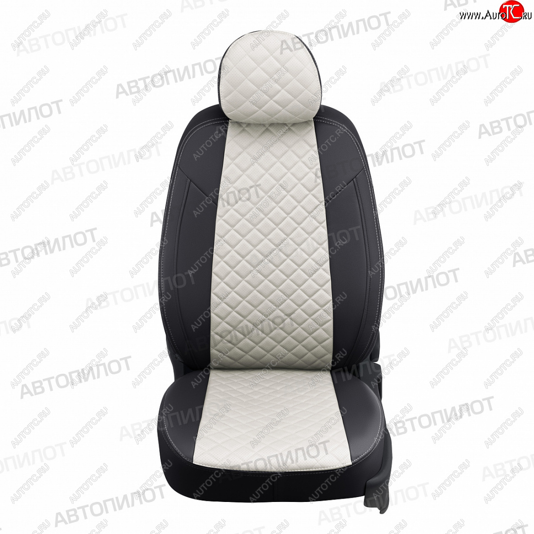 13 999 р. Чехлы сидений (экокожа) Автопилот Ромб  Hyundai Elantra ( XD,  XD2) (2000-2010) (черный/белый)  с доставкой в г. Калуга