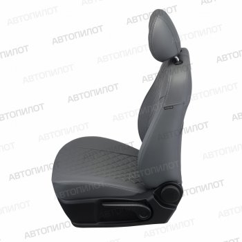 13 999 р. Чехлы сидений (экокожа) Автопилот Ромб  Hyundai Elantra ( XD,  XD2) (2000-2010) (серый/черный)  с доставкой в г. Калуга. Увеличить фотографию 8
