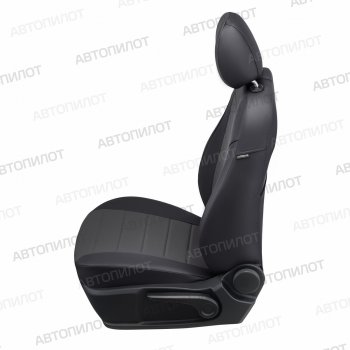 7 499 р. Чехлы сидений (экокожа) Автопилот  Hyundai Elantra  AD (2016-2020) (черный/темно-серый)  с доставкой в г. Калуга. Увеличить фотографию 4