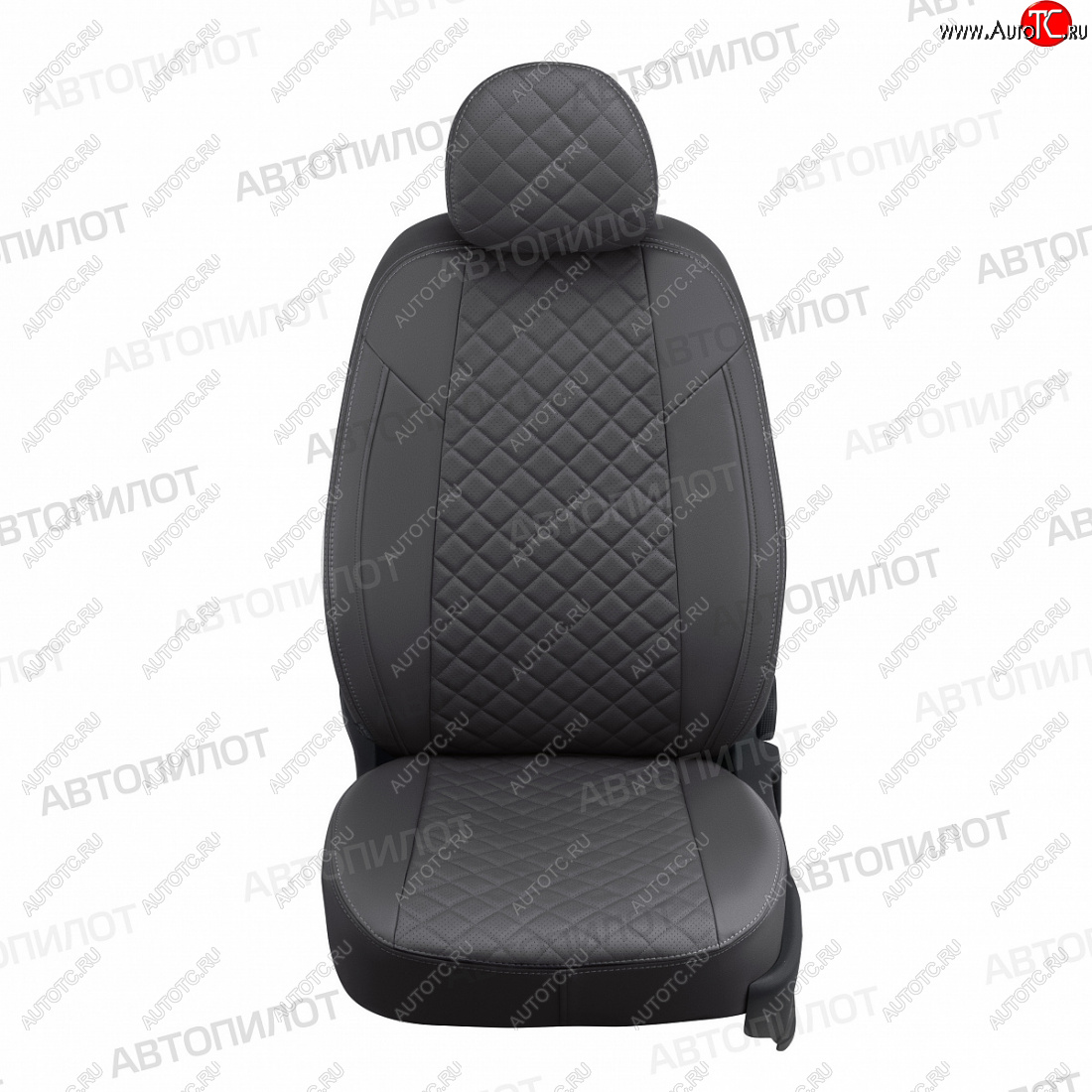 7 799 р. Чехлы сидений (экокожа) Автопилот Ромб  Hyundai Elantra  AD (2016-2020) (темно-серый)  с доставкой в г. Калуга