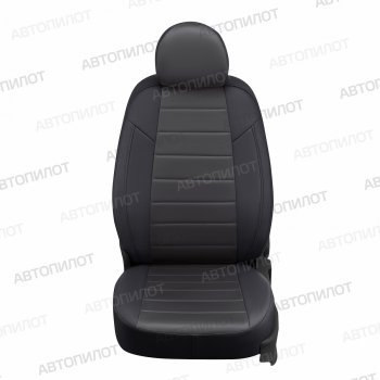 13 449 р. Чехлы сидений (экокожа/алькантара, сплошное заднее сиденье) Автопилот  Hyundai Getz  TB (2002-2010) (черный/темно-серый)  с доставкой в г. Калуга. Увеличить фотографию 1