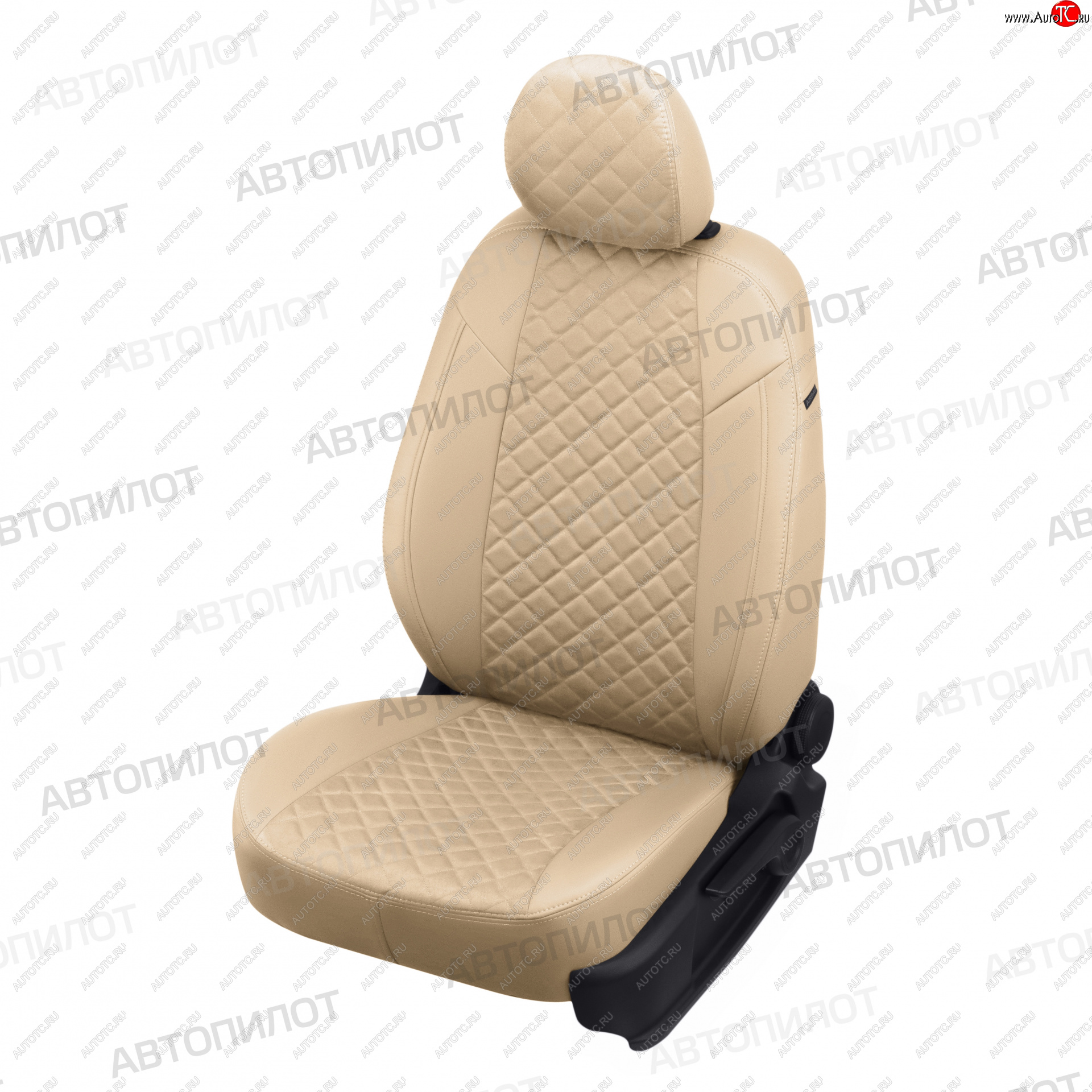 13 999 р. Чехлы сидений (экокожа/алькантара, сплошное заднее сиденье) Автопилот Ромб  Hyundai Getz  TB (2002-2010) (бежевый)  с доставкой в г. Калуга