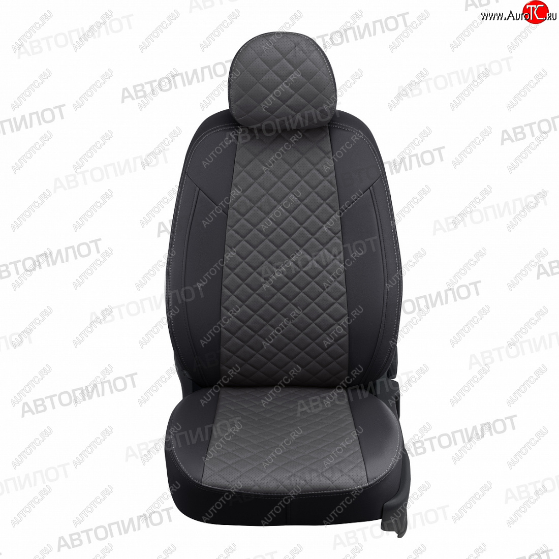 13 999 р. Чехлы сидений (экокожа) Автопилот Ромб  Hyundai i20  1 PB (2008-2015) (черный/темно-серый)  с доставкой в г. Калуга