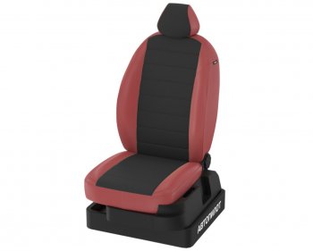 9 649 р. Чехлы сидений (экокожа) Автопилот  KIA Sportage  3 SL (2010-2016) (бордовый/черный)  с доставкой в г. Калуга. Увеличить фотографию 1