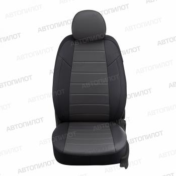 14 249 р. Чехлы на сиденья Экокожа (к. Comfort Luxe экокожа) Автопилот  Уаз Патриот ( 23632,  3163 5 дв.) (2016-2024) 2-ой рестайлинг пикап, 2-ой рестайлинг (черный/темно-серый)  с доставкой в г. Калуга. Увеличить фотографию 3