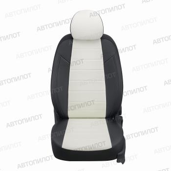 14 249 р. Чехлы на сиденья Экокожа (к. Comfort Luxe экокожа) Автопилот  Уаз Патриот ( 23632,  3163 5 дв.) (2016-2024) 2-ой рестайлинг пикап, 2-ой рестайлинг (черный/белый)  с доставкой в г. Калуга. Увеличить фотографию 4