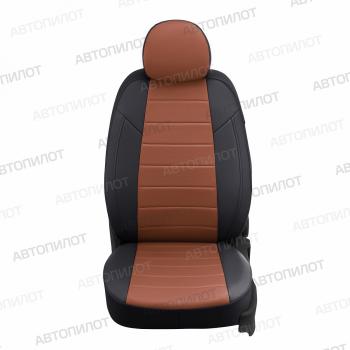 14 249 р. Чехлы на сиденья Экокожа (к. Comfort Luxe экокожа) Автопилот  Уаз Патриот ( 23632,  3163 5 дв.) (2016-2024) 2-ой рестайлинг пикап, 2-ой рестайлинг (черный/коричневый)  с доставкой в г. Калуга. Увеличить фотографию 4