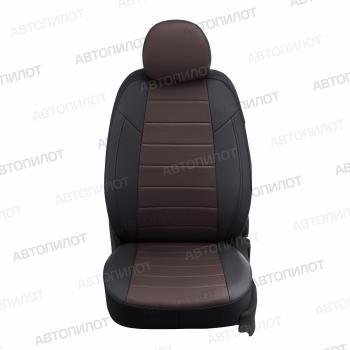 14 249 р. Чехлы на сиденья Экокожа (к. Comfort Luxe экокожа) Автопилот  Уаз Патриот ( 23632,  3163 5 дв.) (2016-2024) 2-ой рестайлинг пикап, 2-ой рестайлинг (черный/шоколад)  с доставкой в г. Калуга. Увеличить фотографию 3