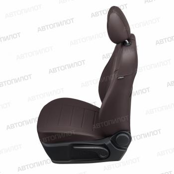 14 249 р. Чехлы на сиденья Экокожа (к. Comfort Luxe экокожа) Автопилот  Уаз Патриот ( 23632,  3163 5 дв.) (2016-2024) 2-ой рестайлинг пикап, 2-ой рестайлинг (шоколад)  с доставкой в г. Калуга. Увеличить фотографию 5