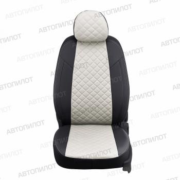 14 899 р. Чехлы на сиденья Ромб (к. Comfort Luxe экокожа) Автопилот  Уаз Патриот  23632 (2016-2024) 2-ой рестайлинг пикап (черный/белый)  с доставкой в г. Калуга. Увеличить фотографию 3