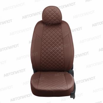 14 899 р. Чехлы на сиденья Ромб (к. Comfort Luxe экокожа) Автопилот  Уаз Патриот ( 23632,  3163 5 дв.) (2016-2024) 2-ой рестайлинг пикап, 2-ой рестайлинг (темно-коричневый)  с доставкой в г. Калуга. Увеличить фотографию 3