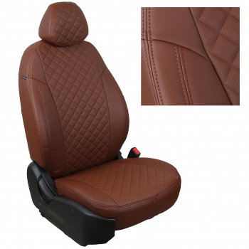 14 899 р. Чехлы на сиденья Ромб (к. Comfort Luxe экокожа) Автопилот  Уаз Патриот ( 23632,  3163 5 дв.) (2016-2024) 2-ой рестайлинг пикап, 2-ой рестайлинг (темно-коричневый)  с доставкой в г. Калуга. Увеличить фотографию 2