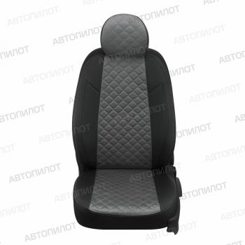 14 899 р.  Чехлы на сиденья Алькантара ромб (к. Comfort Luxe экокожа) Автопилот  Уаз Патриот  23632 (2016-2024) 2-ой рестайлинг пикап (черный/серый)  с доставкой в г. Калуга. Увеличить фотографию 4