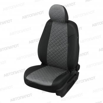 14 899 р.  Чехлы на сиденья Алькантара ромб (к. Comfort Luxe экокожа) Автопилот  Уаз Патриот  23632 (2016-2024) 2-ой рестайлинг пикап (черный/серый)  с доставкой в г. Калуга. Увеличить фотографию 1