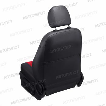 14 899 р. Чехлы на сиденья Алькантара ромб (к. Comfort Luxe экокожа) Автопилот  Уаз Патриот  23632 (2016-2024) 2-ой рестайлинг пикап (черный/красный)  с доставкой в г. Калуга. Увеличить фотографию 4