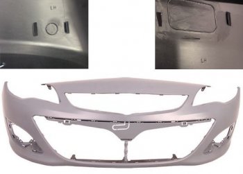 7 199 р. Бампер передний (с отверстиями под омыватели фар и под парктроник, Италия) BodyParts  Opel Astra  J (2012-2017) (Неокрашенный)  с доставкой в г. Калуга. Увеличить фотографию 1
