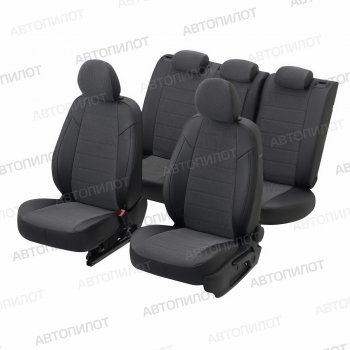 13 449 р. Чехлы сидений (экокожа/велюр) Автопилот  Nissan Micra  3 (2002-2010) (черный/федерер)  с доставкой в г. Калуга. Увеличить фотографию 5