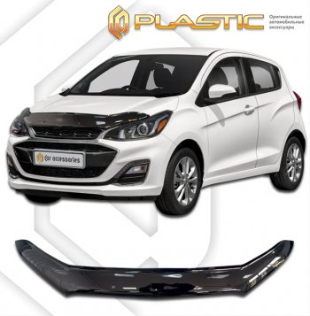 Дефлектор капота CA-Plastic Chevrolet (Шевролет) Spark (Спарк)  M300 (2016-2022) M300 1-ый рестайлинг, 2-ой рестайлинг