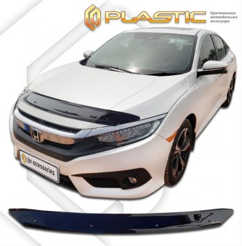 Дефлектор капота (Япония) CA-Plastic Honda (Хонда) Civic (Цивик)  FK7 (2017-2019) FK7 хэтчбэк 5 дв. дорестайлинг