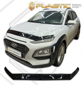 Дефлектор капота CA-Plastic Hyundai (Хюндаи) Kona (кона)  OS (2017-2021) OS дорестайлинг