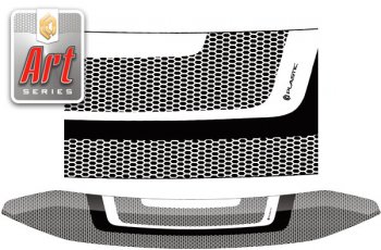 1 799 р.  Дефлектор капота CA-Plastic  Volkswagen Multivan  T5 (2009-2015) (Серия Art серебро)  с доставкой в г. Калуга. Увеличить фотографию 1