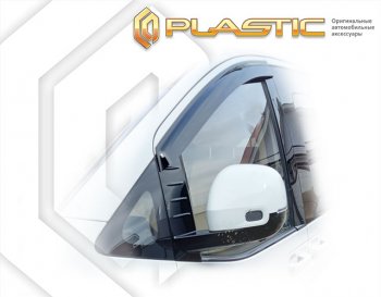 1 989 р. Дефлектора окон CA-Plastic  Hyundai Staria  US4 (2021-2022) (classic полупрозрачный, без хром. молдинга)  с доставкой в г. Калуга. Увеличить фотографию 1