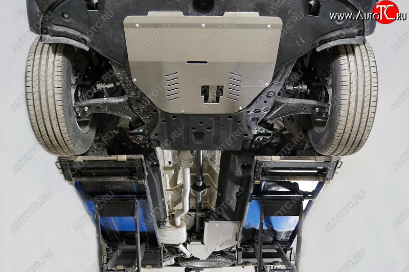 15 799 р. Защиты комплект (картер и кпп, дифференциал, бак) ТСС Тюнинг  Hyundai Santa Fe  4 TM (2020-2024) (алюминий 4 мм)  с доставкой в г. Калуга