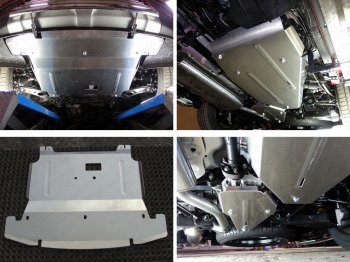 32 999 р. Защиты комплект (картер, кпп, дифференциал, бак) ТСС Тюнинг  Hyundai Grand Santa Fe  1 DM (2013-2018) (алюминий 4 мм)  с доставкой в г. Калуга. Увеличить фотографию 1