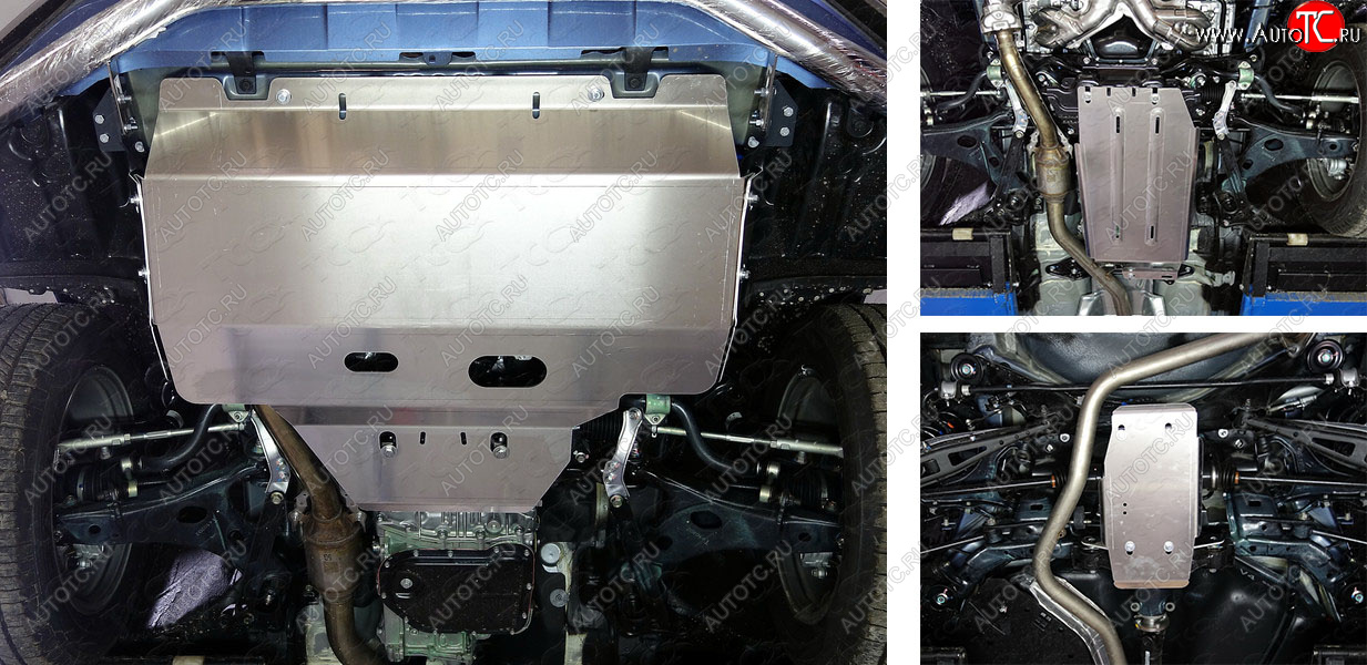 23 599 р. Защиты комплект (картер, кпп, задний дифференциал) ТСС Тюнинг  Subaru Forester  SJ (2012-2019) (алюминий 4 мм)  с доставкой в г. Калуга
