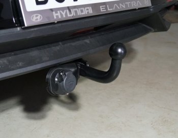 13 999 р. Фаркоп (тягово-сцепное устройство) TCC Тюнинг  Hyundai Elantra  CN7 (2020-2023) (оцинкованный, шар A)  с доставкой в г. Калуга. Увеличить фотографию 1