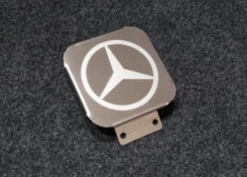 Заглушка на фаркоп с логотипом Mercedes-Benz (на фаркопы TCC, нержавеющая сталь) TCC Mercedes-Benz (Мерседес-Бенс) X class (Х)  W470 (2017-2020) W470