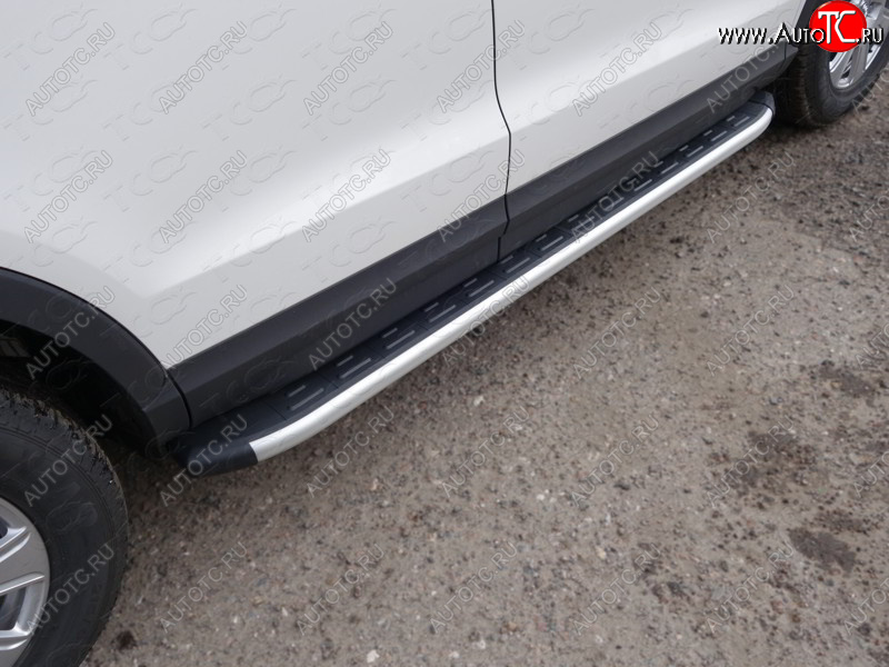 19 999 р. Пороги алюминиевые с пластиковой накладкой ТСС Тюнинг  Audi Q3  8U (2011-2015) (серый)  с доставкой в г. Калуга