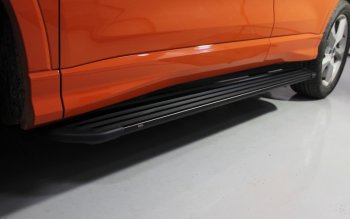 Пороги алюминиевые Slim Line Black 1780 мм, ТСС Тюнинг Audi (Ауди) Q3 (Ку3)  F3 (2018-2022) F3