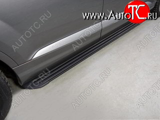 30 999 р. Пороги алюминиевые Slim Line  Audi Q7  4M (2015-2020) (Черные)  с доставкой в г. Калуга