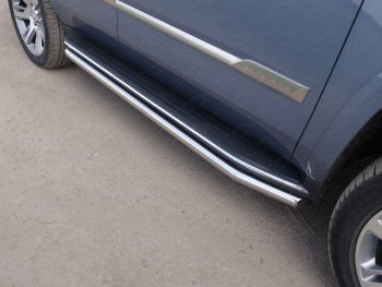 27 999 р. Защита порогов алюминий 60,3 мм, ТСС Тюнинг  Cadillac Escalade  GMTK2 джип 5 дв. (2015-2020)  с доставкой в г. Калуга. Увеличить фотографию 1