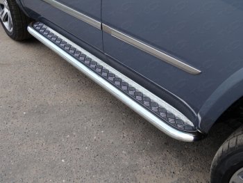 37 949 р. Пороги с площадкой 60,3 мм ТСС Тюнинг  Cadillac Escalade  GMTK2 джип 5 дв. (2015-2020) (серые)  с доставкой в г. Калуга. Увеличить фотографию 1